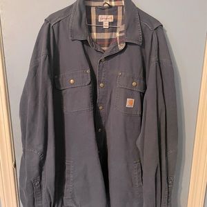 Carhartt 2XL Men's Navy Weathered Canvas Jacket